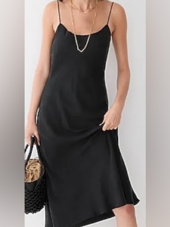 J. Crew Dresses & Skirts - J. Crew Black Slip Midi Dress
